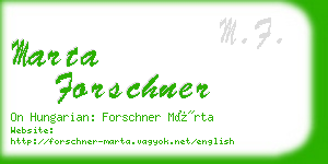 marta forschner business card